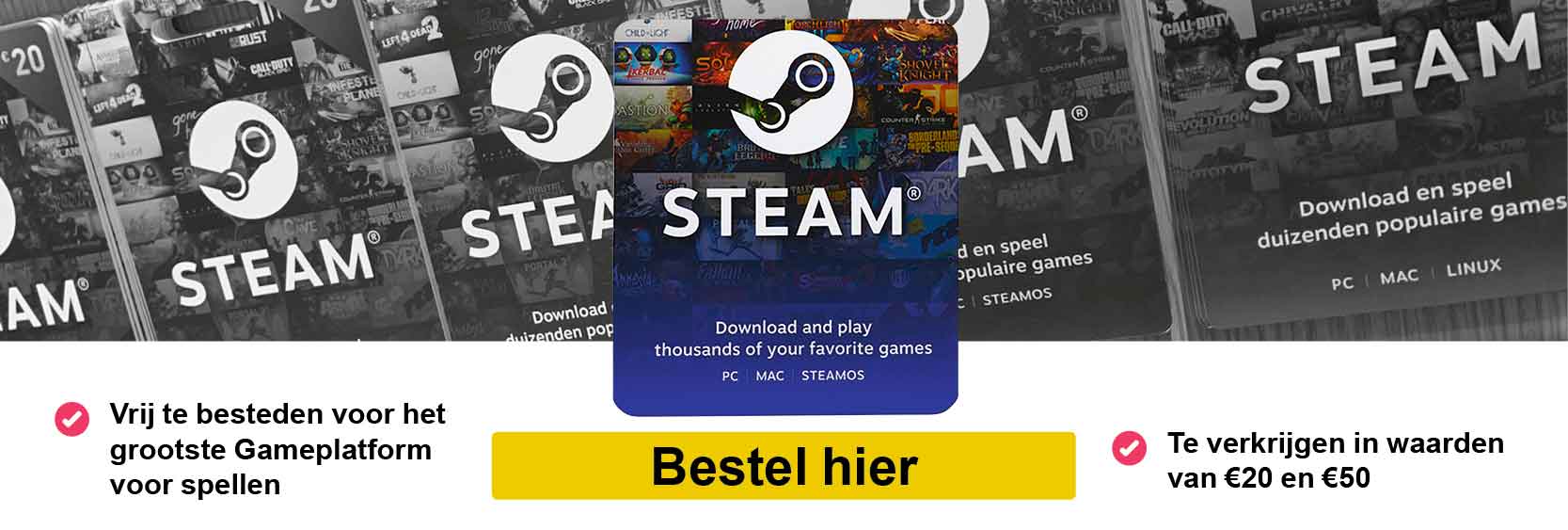 Steam Cadeaukaarten | Cadeaubonnen van Steam Steamcard