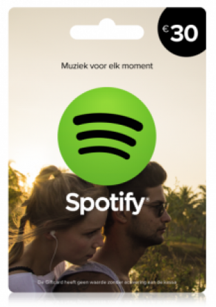 Spotify Tegoed 30 euro