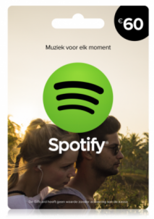 Spotify Tegoed 60 euro